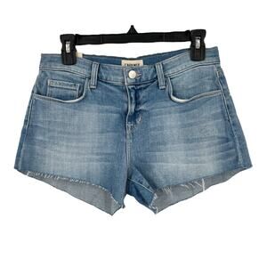 L'Agence shorts Audrey mid rise cutoff denim size 26